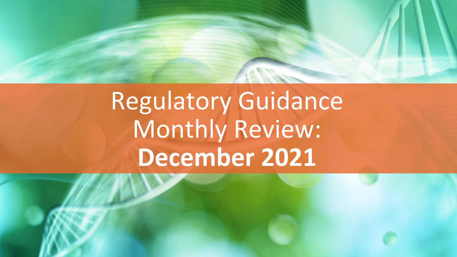 Regulatory Guidance Monthly Review - Dec 2021
