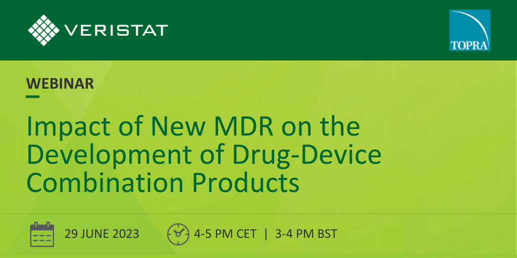 Webinar  | Impact of New Medical Device EU Regulation (MDR) on the Development of Drug-Device Combination Products